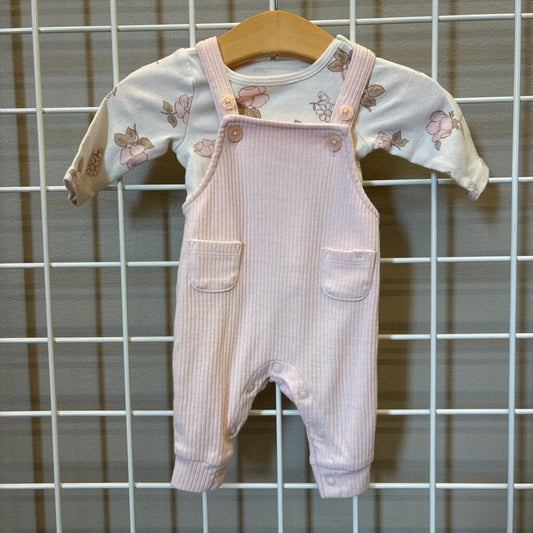 Carter's Ribbed Overall Set - NB