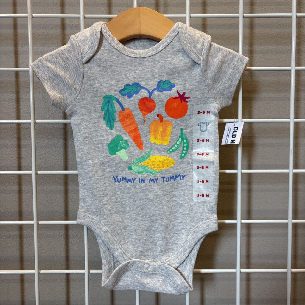 NWT Old Navy Veggie SS Onesie - 3/6m