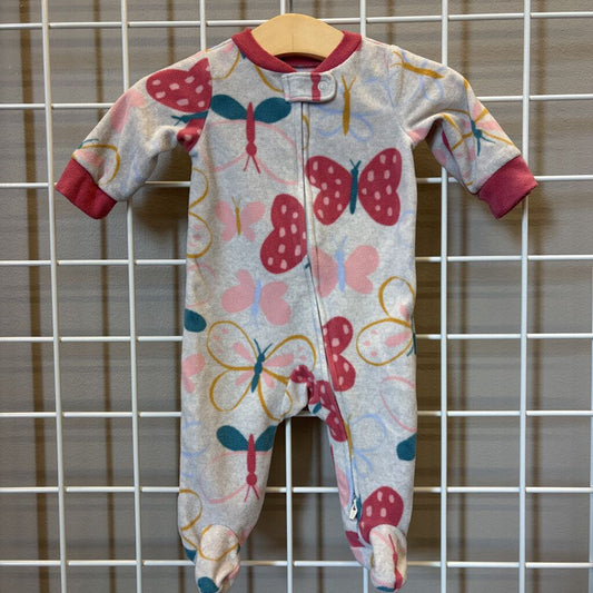 Carter's Butterfly Fleece Zip Sleeper - 3m