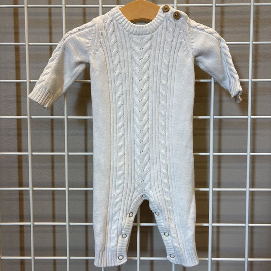 Cloud Island Knit LS Romper - 0/3m