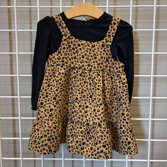 Btween Baby Leopard LS Dress Set - 24m