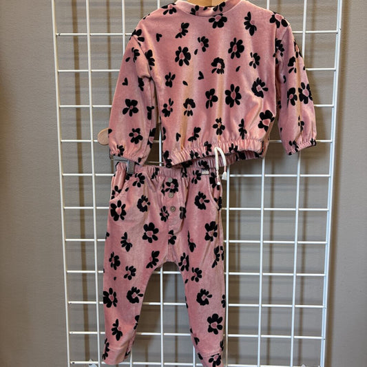 Jessica Simpson Velour Floral Two Pc Set - 24m