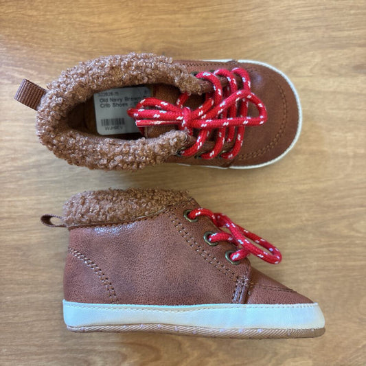Old Navy Brown Boot Crib Shoes - 12/18m