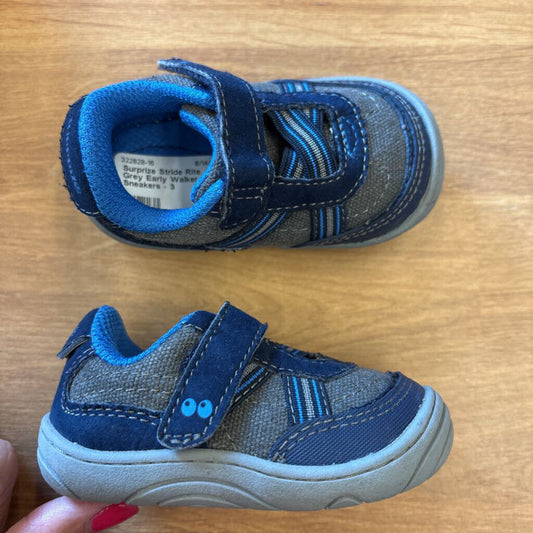 Surprize Stride Rite Grey Early Walker Sneakers - 3