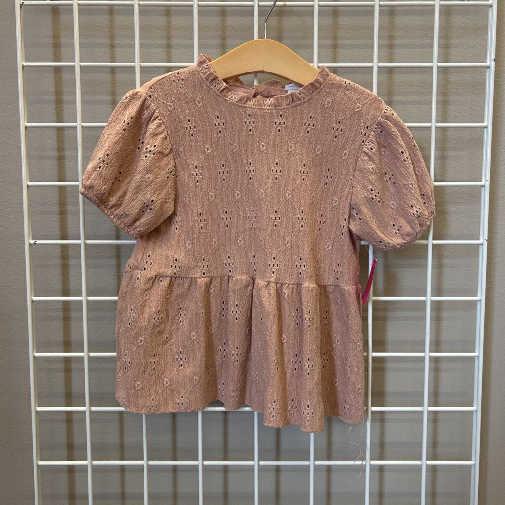 Zara Eyelet SS Top - 7