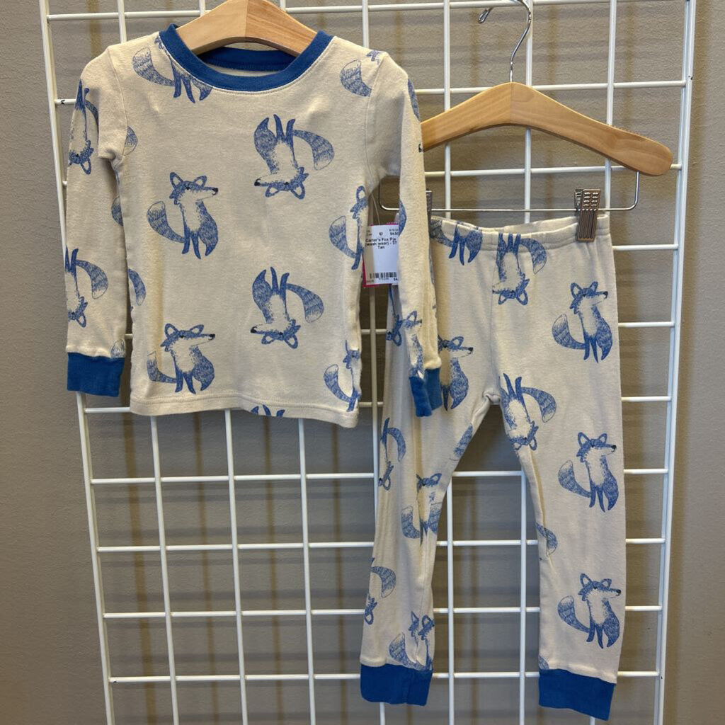 Carter's Fox Pjs (wash wear) - 3T