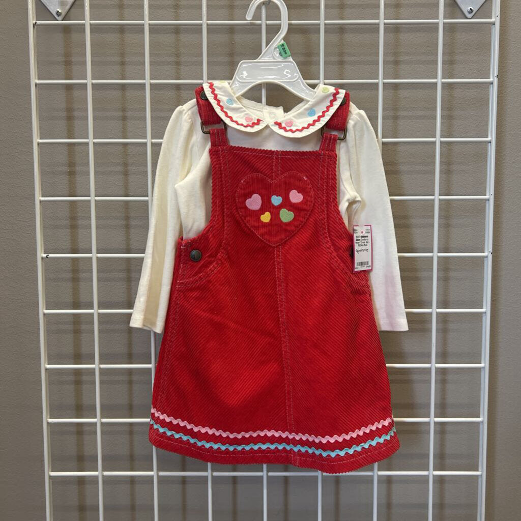 NWT Gymboree Corduroy Heart Dress Set - 18/24m