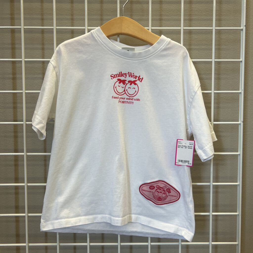 Zara Smiley World SS Tee - 6/7