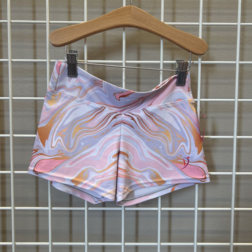 Dancina Marble Spandex Shorts - 12/14