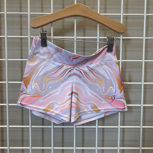 Dancina Marble Spandex Shorts - 12/14