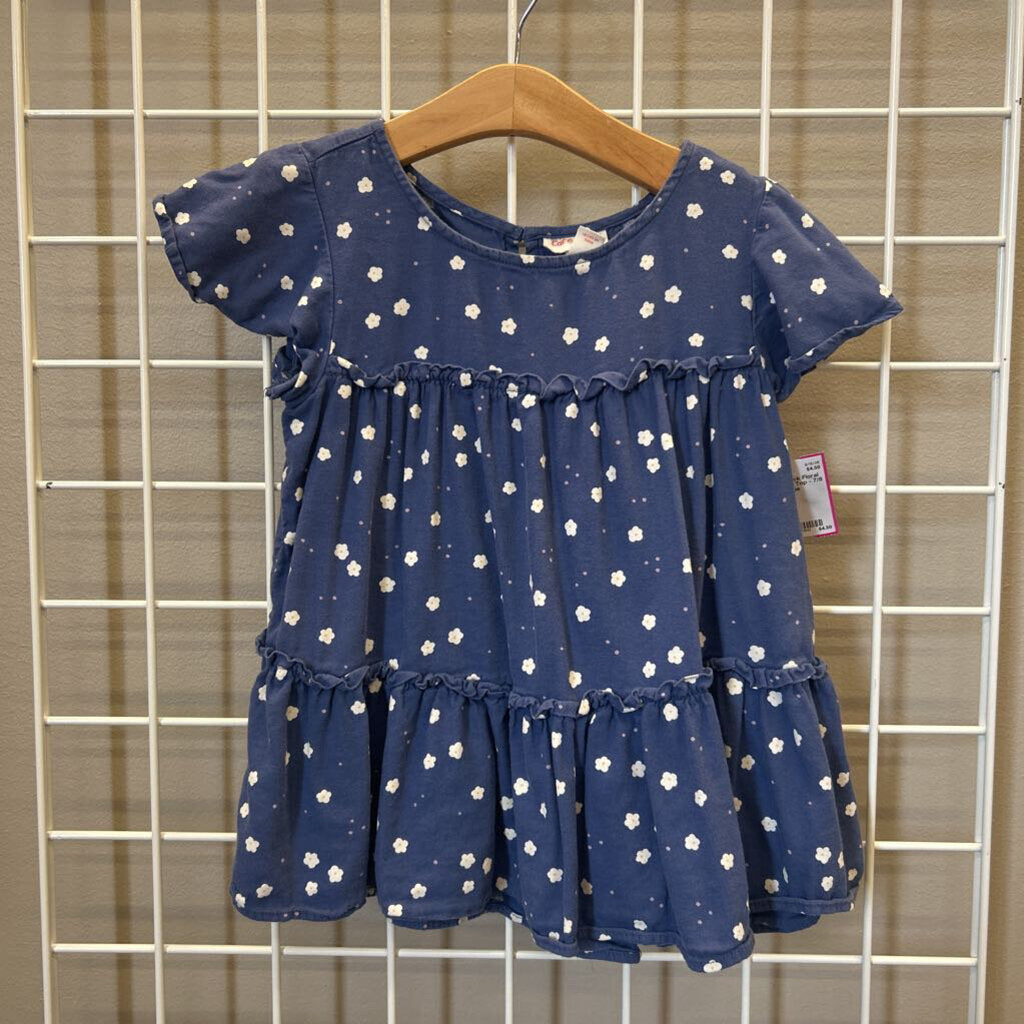 Cat & Jack Floral SS Swing Top - 7/8