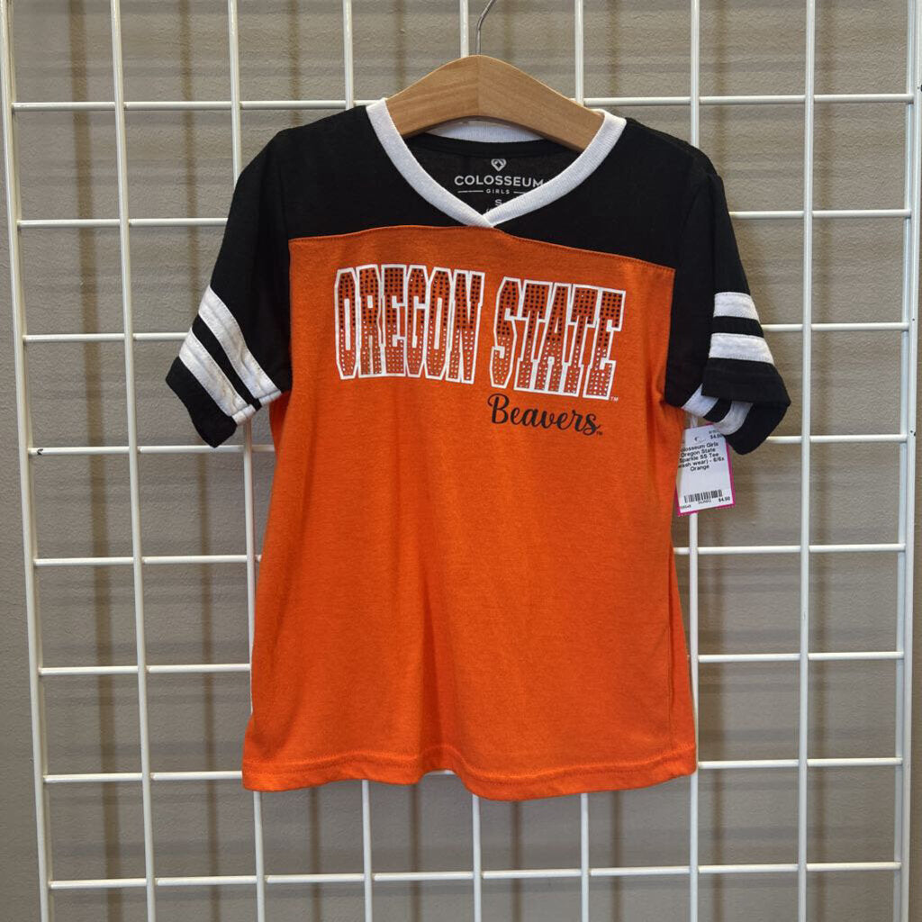Colosseum Girls Oregon State Sparkle SS Tee (wash wear) - 6/6x