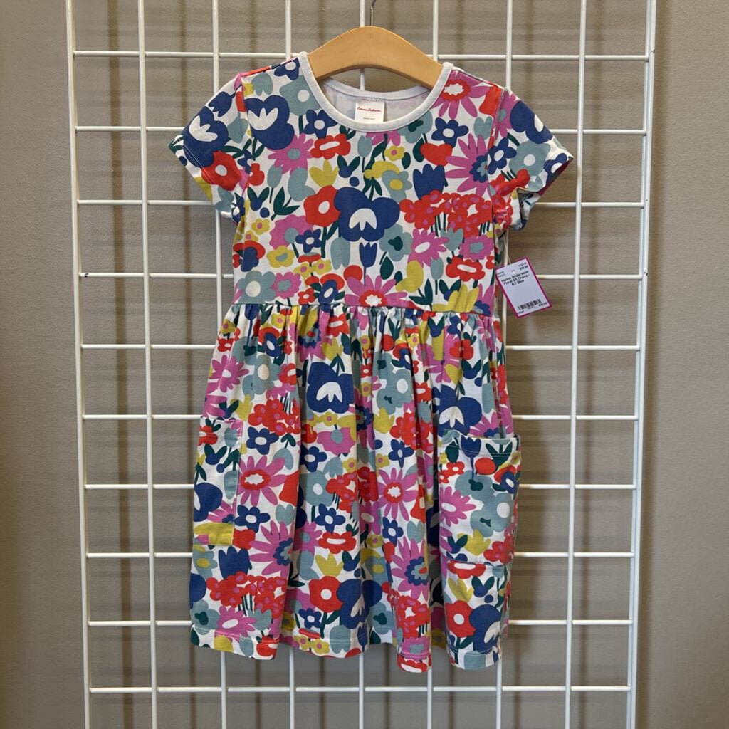 Hanna Andersson Floral SS Dress - 6/7