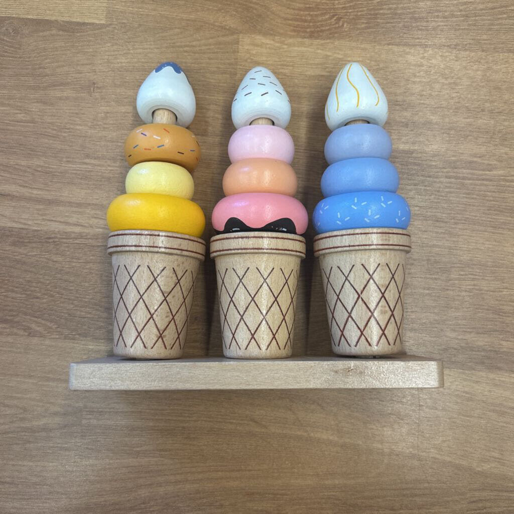 Wooden Ice Cream Stacking Puzzle