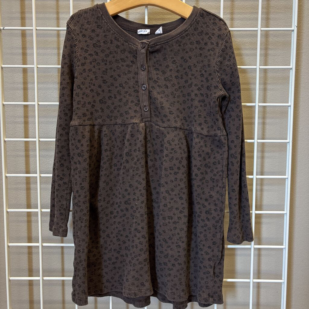 Gap Kids Leopard Thermal LS Dress - 6/7