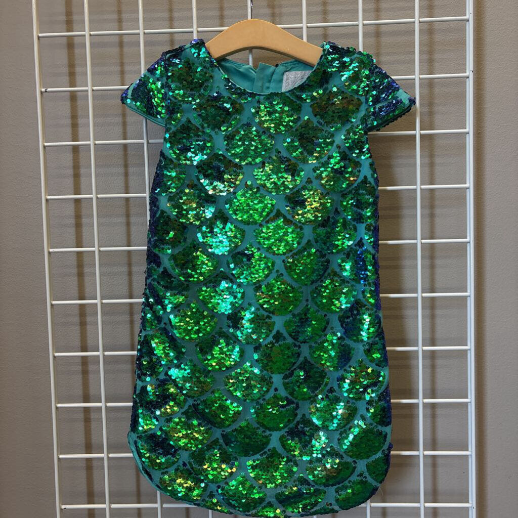 Disney Princess Ariel Sequin SS Party Dress - 5/6