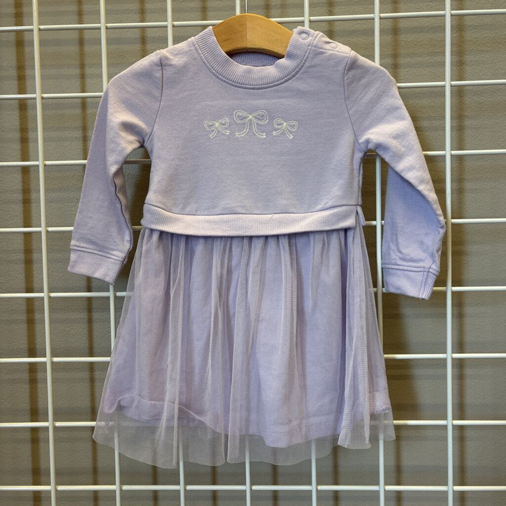 Carter's Bow LS Dress - 12m