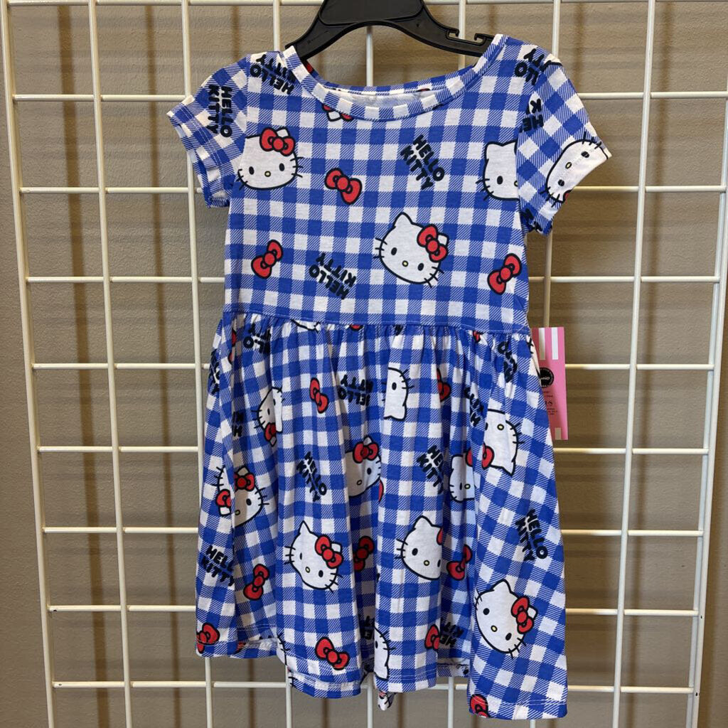 NWT Hello Kitty Gingham SS Dress - 3T