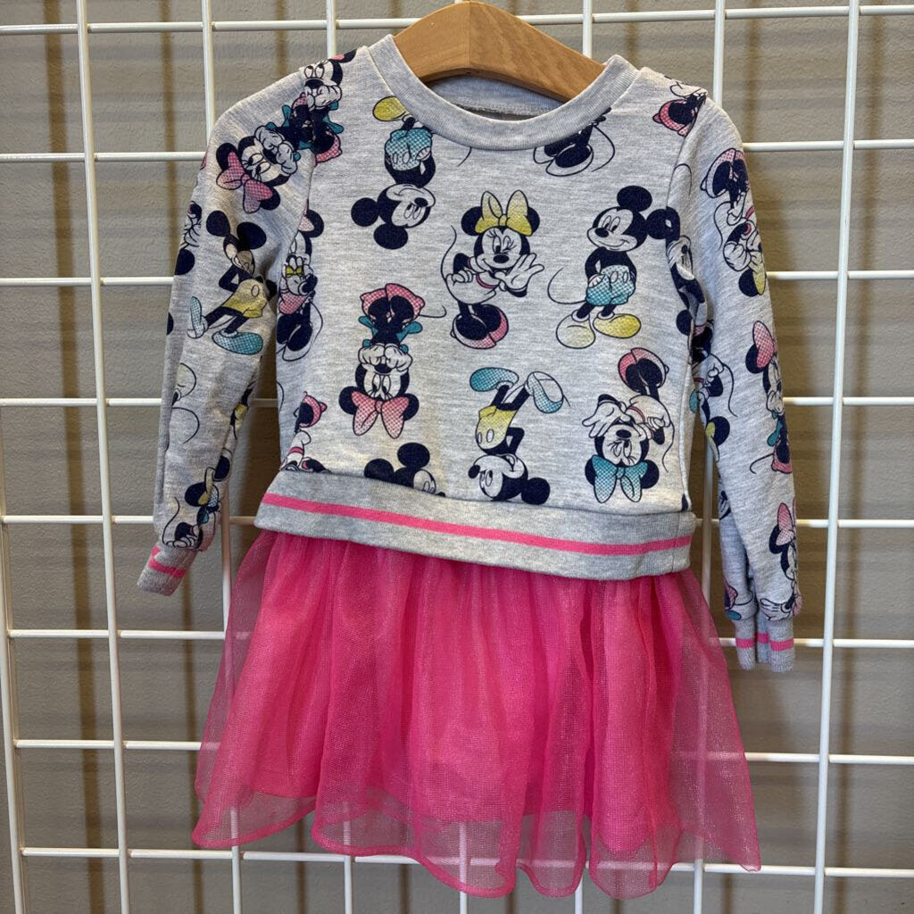 Disney Jr. Minnie LS Tulle Dress - 3T