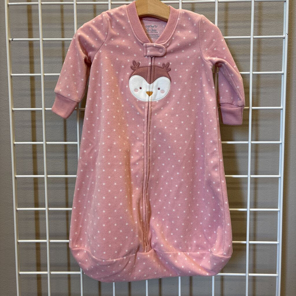 Carter's Fleece LS Sleeping Gown - 0/3m