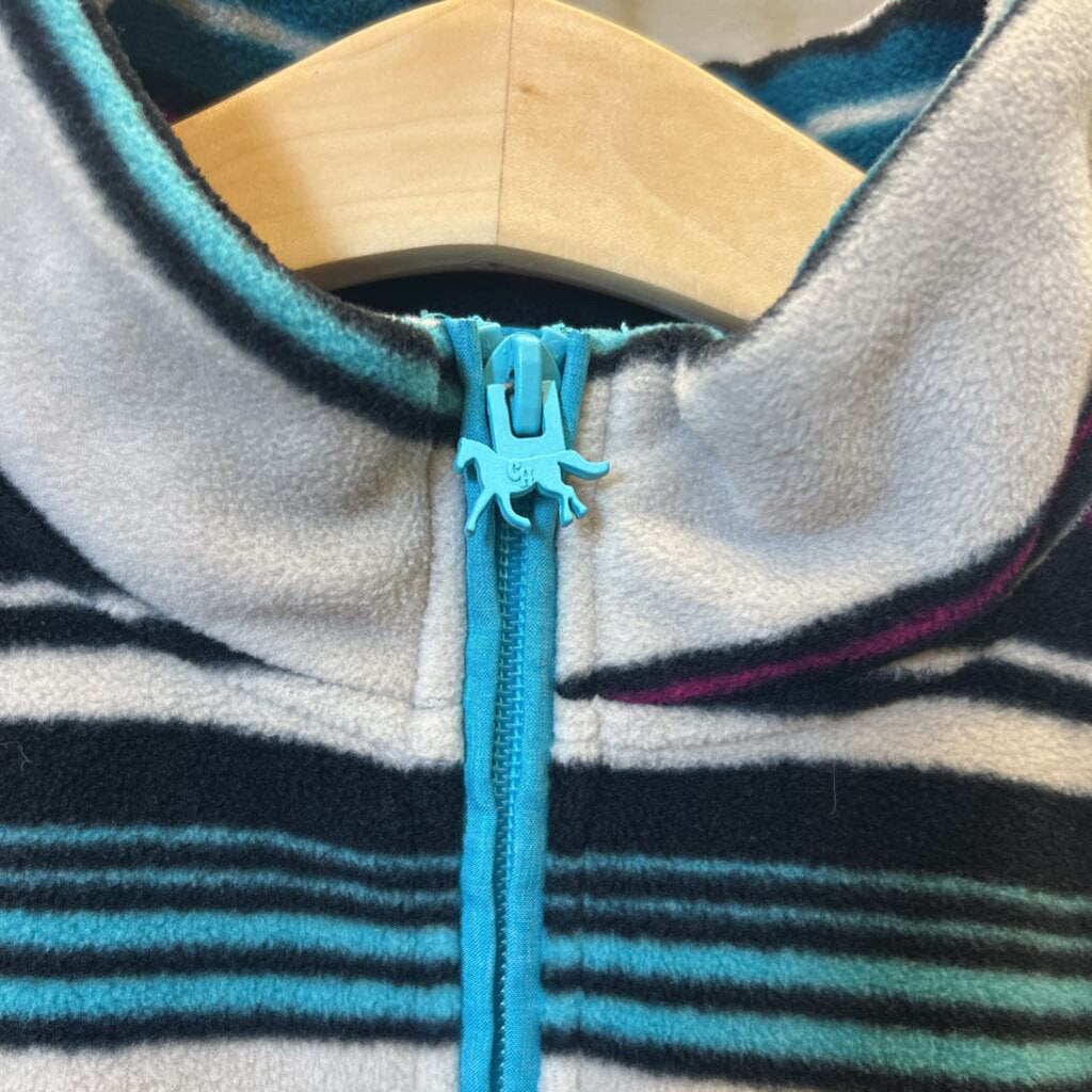 Cowgirl Hardware Stripe Fleece Quarter Zip Pullover - 6