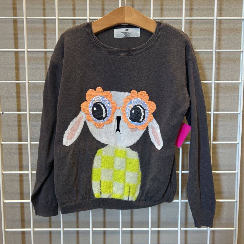 H&M Sequin Sheep Sweater (wash wear) - 6x/7