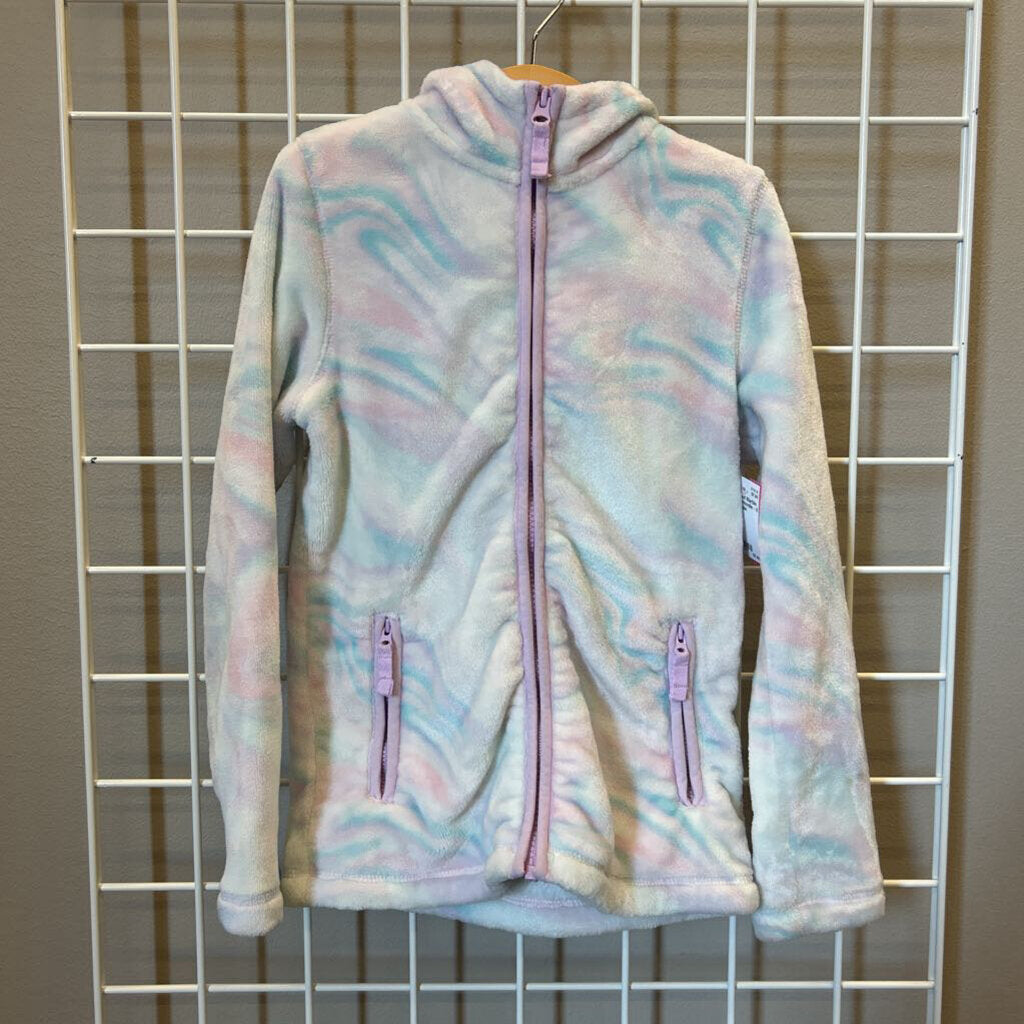 Land's End Marble Furry Zip Hoodie - 8