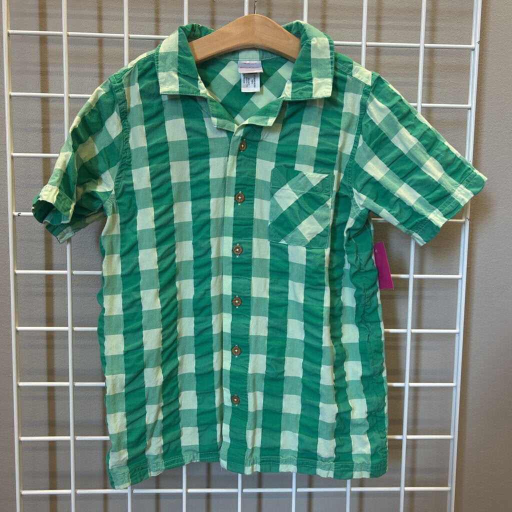 Hanna Andersson Plaid SS Button Up - 10