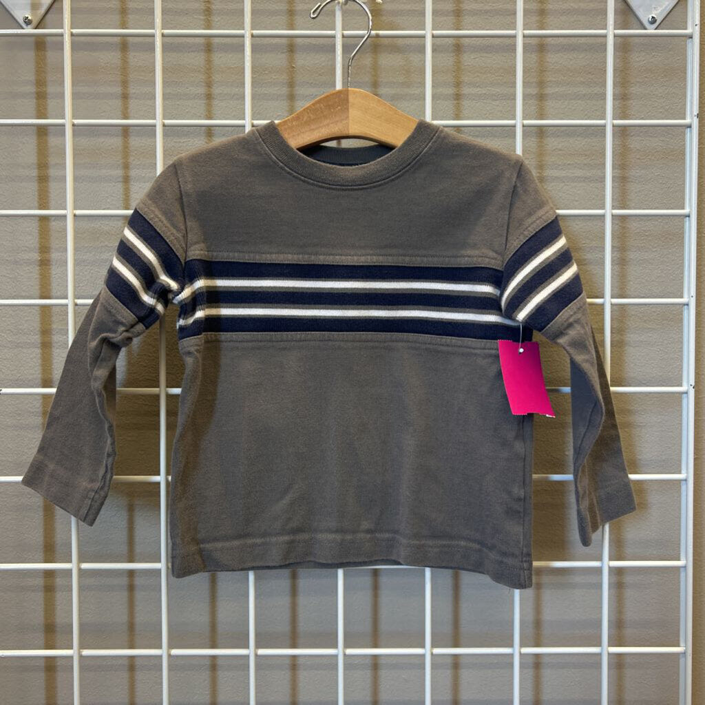 Hanna Andersson Thick Stripe LS Tee - 3T