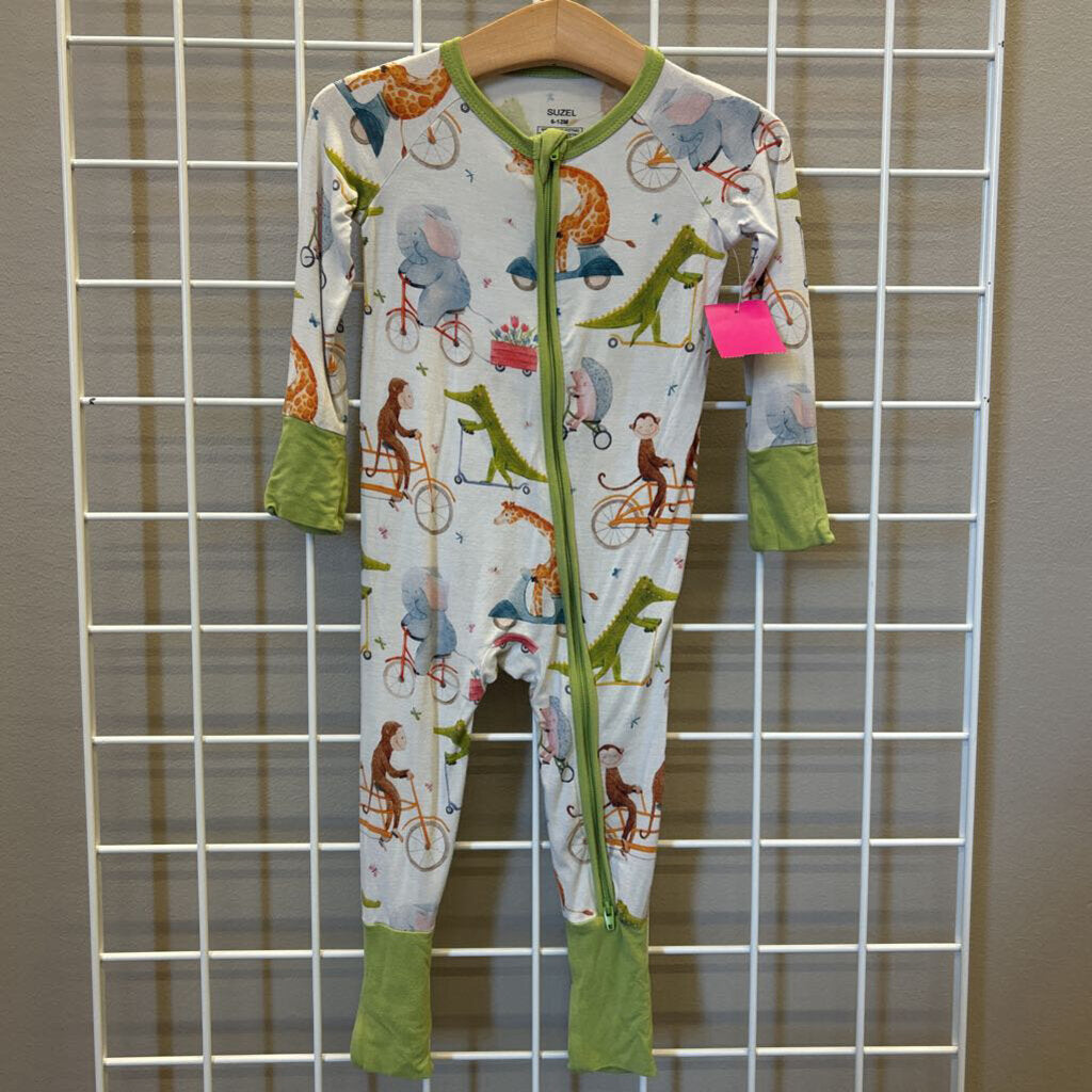Suzel Bamboo Animal Zip Sleeper - 6/12m