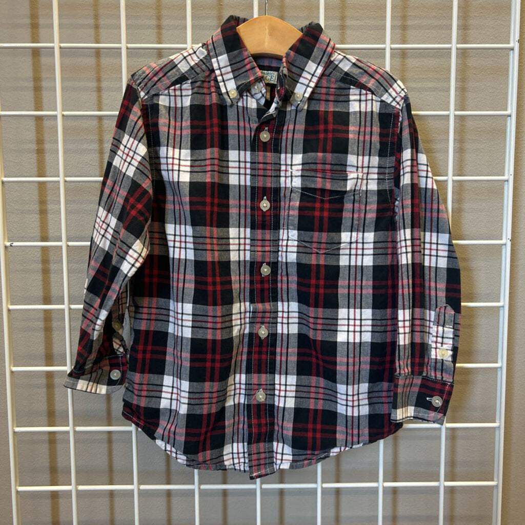Children's Place Plaid LS Button Up - 5T