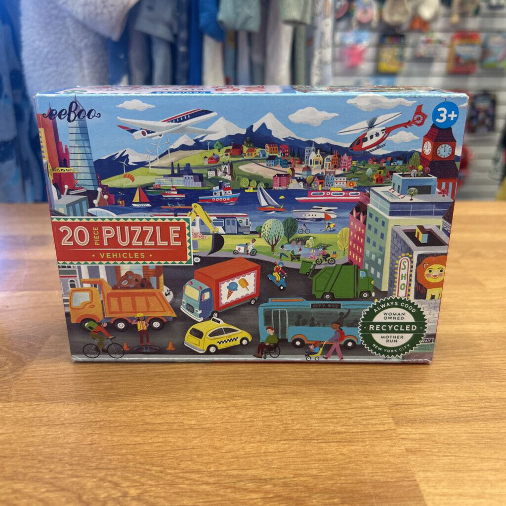 eeBoo 20pc Puzzle - Vehicles