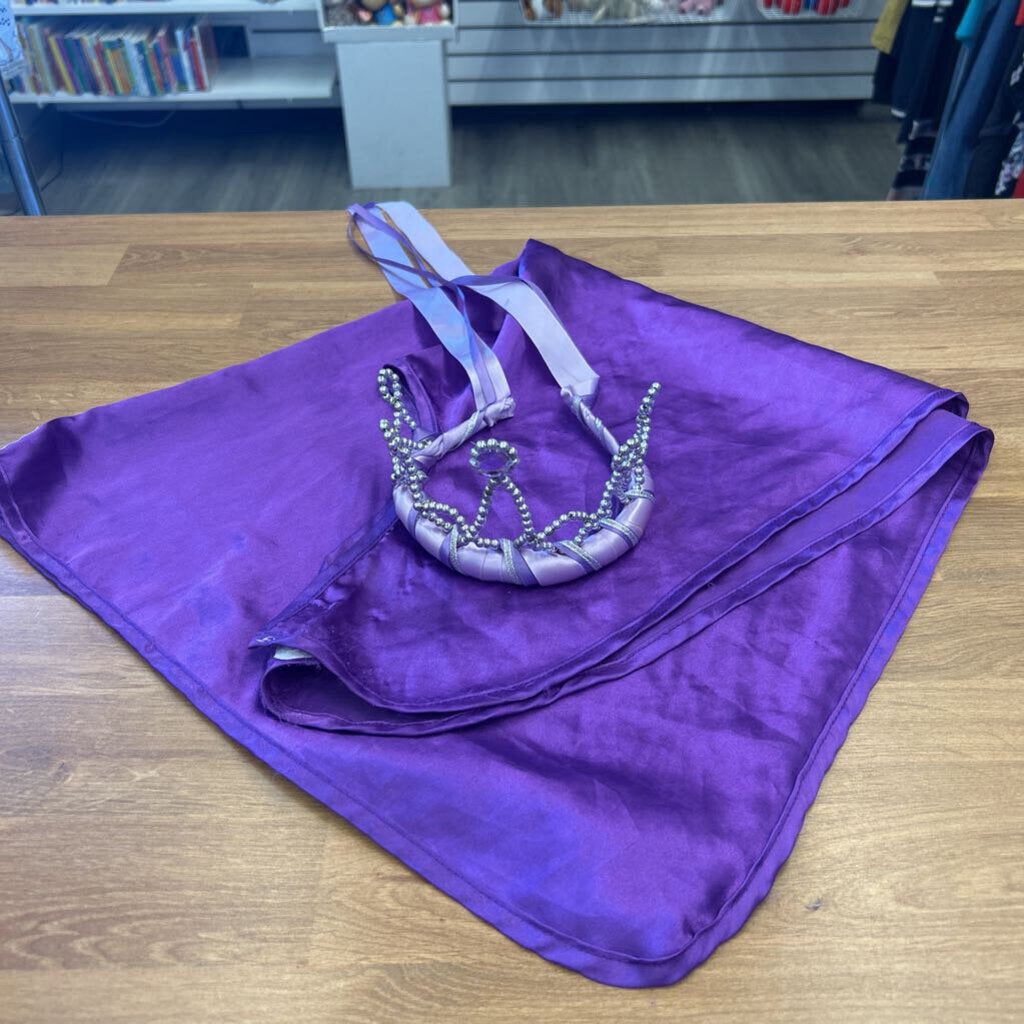 Purple Princess Crown w/ Cape