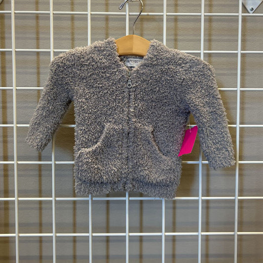 Barefoot Dreams Fuzzy Zip Hoodie - 3/6m