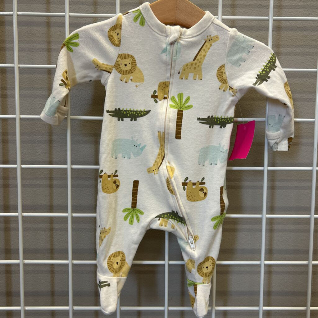 Old Navy Animals Zip Sleeper - NB
