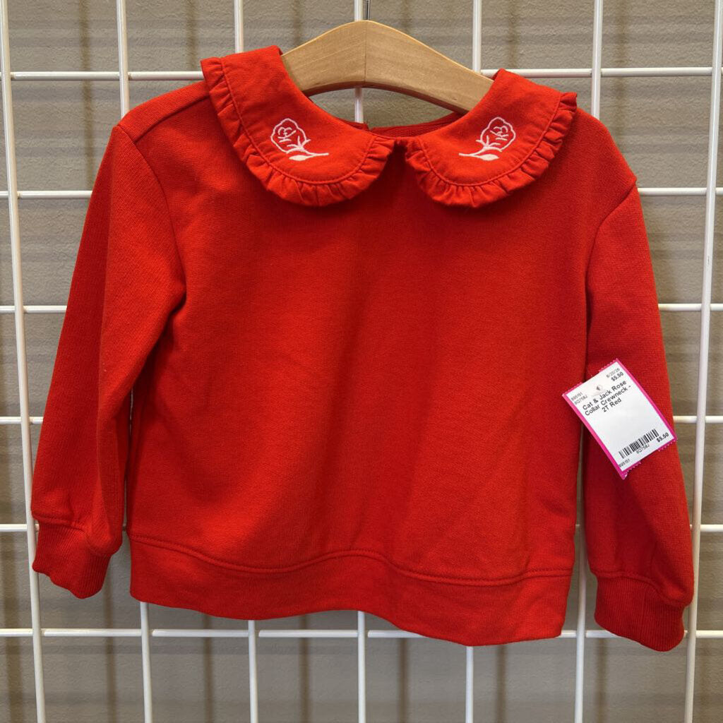 Cat & Jack Rose Collar Crewneck - 2T