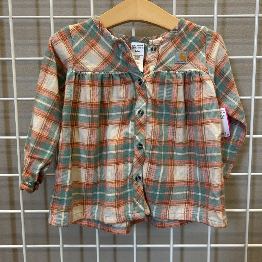 Carhartt Plaid LS Top - 24m