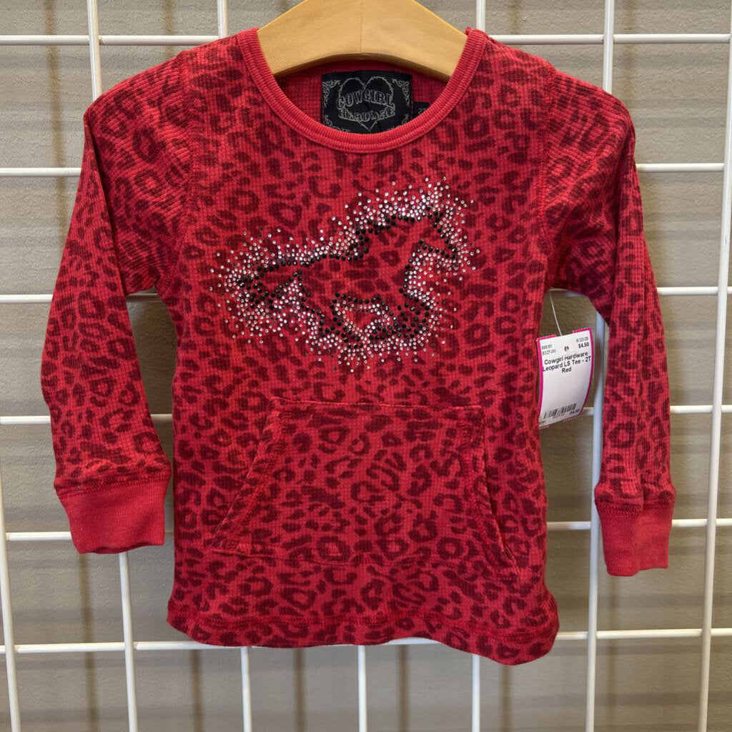 Cowgirl Hardware Leopard LS Tee - 2T