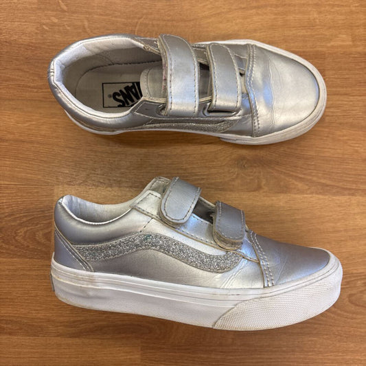 Vans Silver Sparkle Sneakers - 12.5