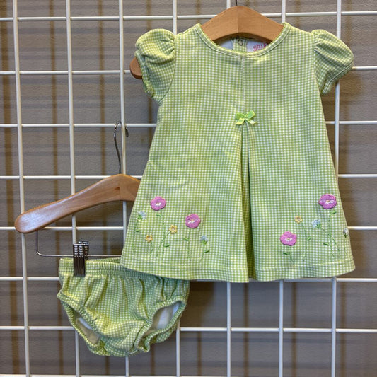 Carter's Gingham SS Dress w/ Bloomers - 0/3m