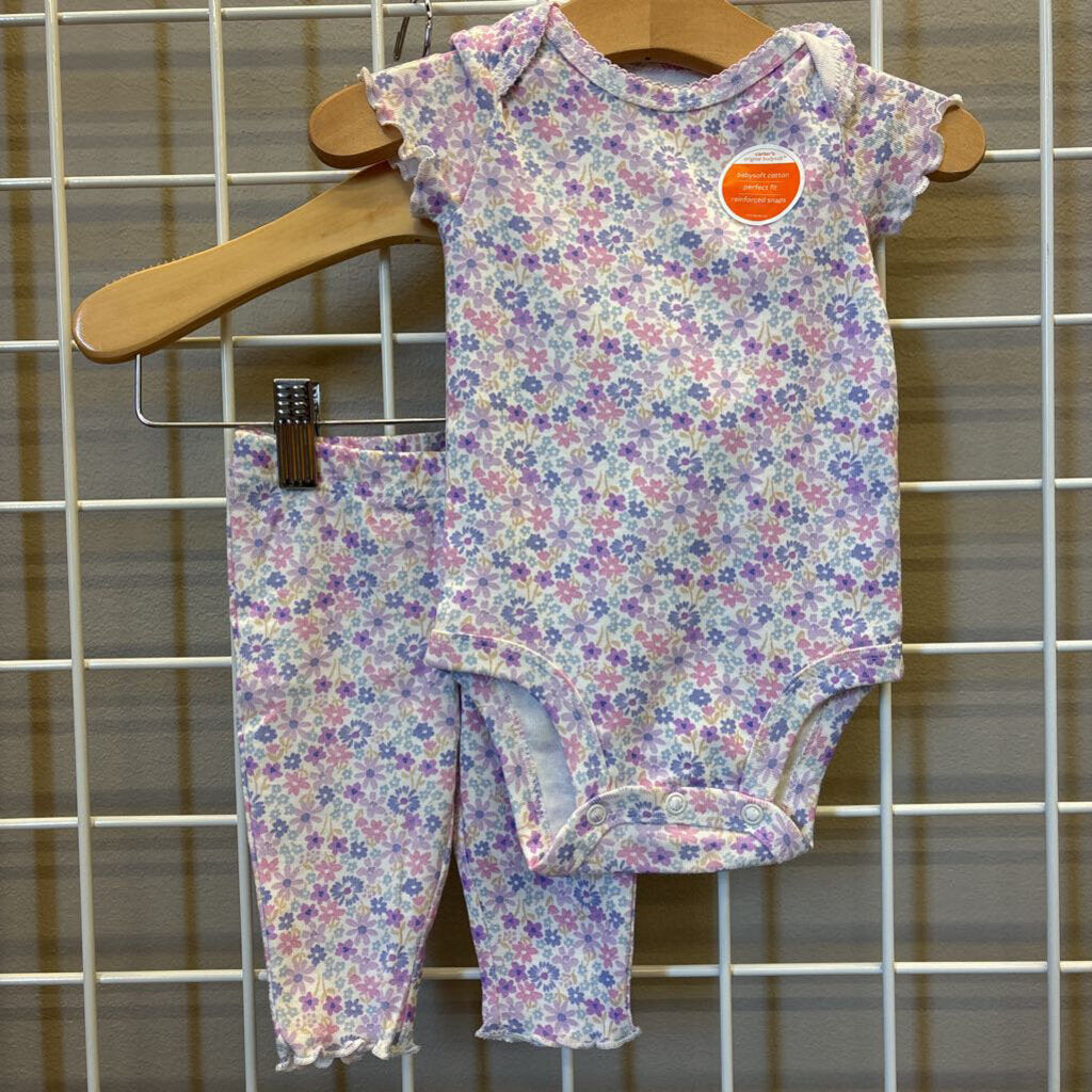 NWOT Carter's Floral Two Pc Set - 3m