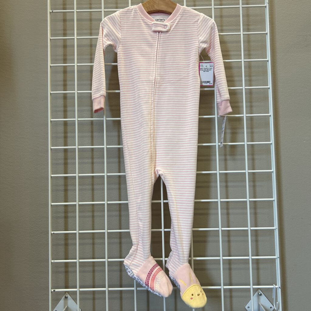 NWT Carter's Soft Stripe Zip Sleeper - 18m