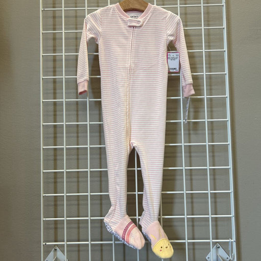 NWT Carter's Soft Stripe Zip Sleeper - 18m