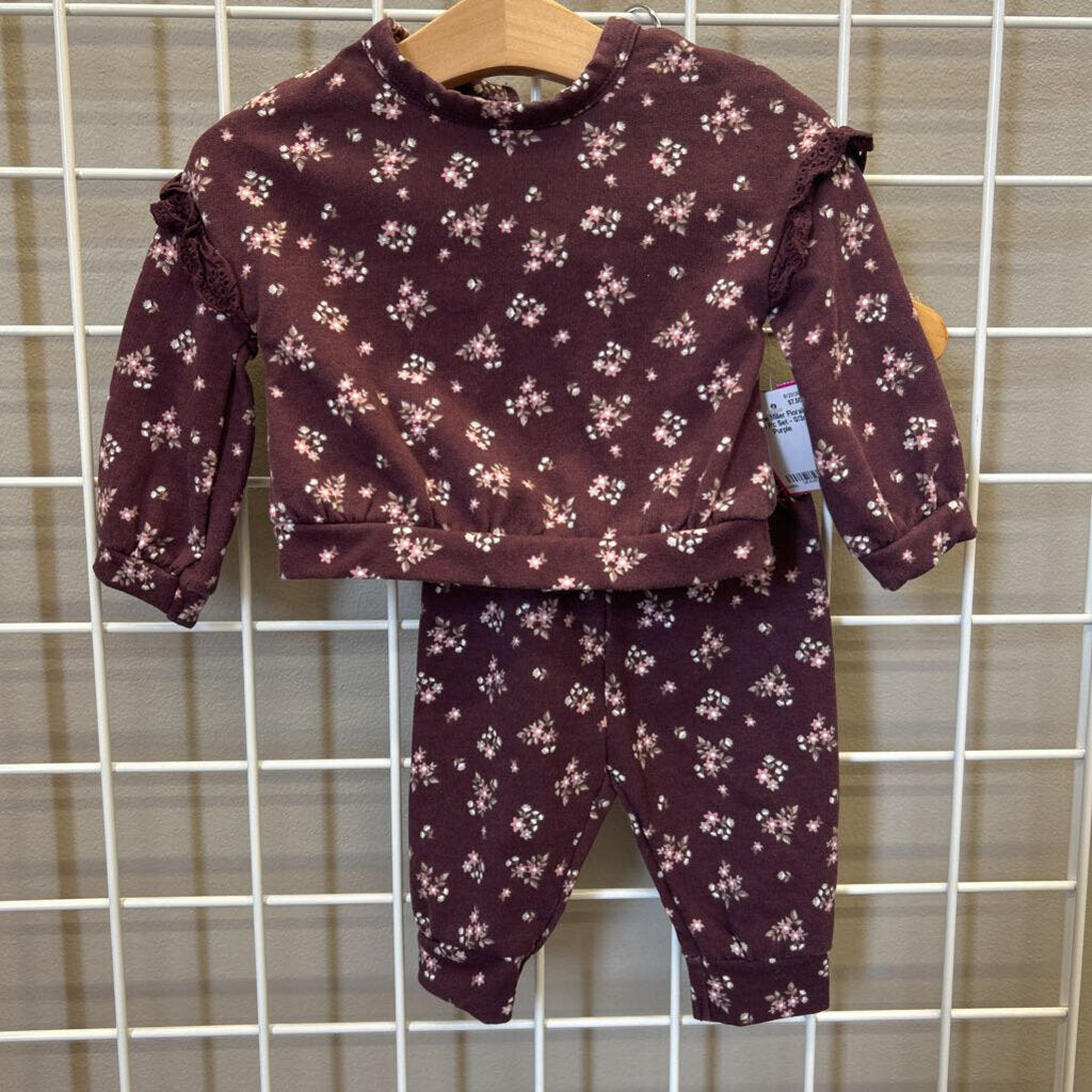Nicole Miller Floral Two Pc Set - 0/3m