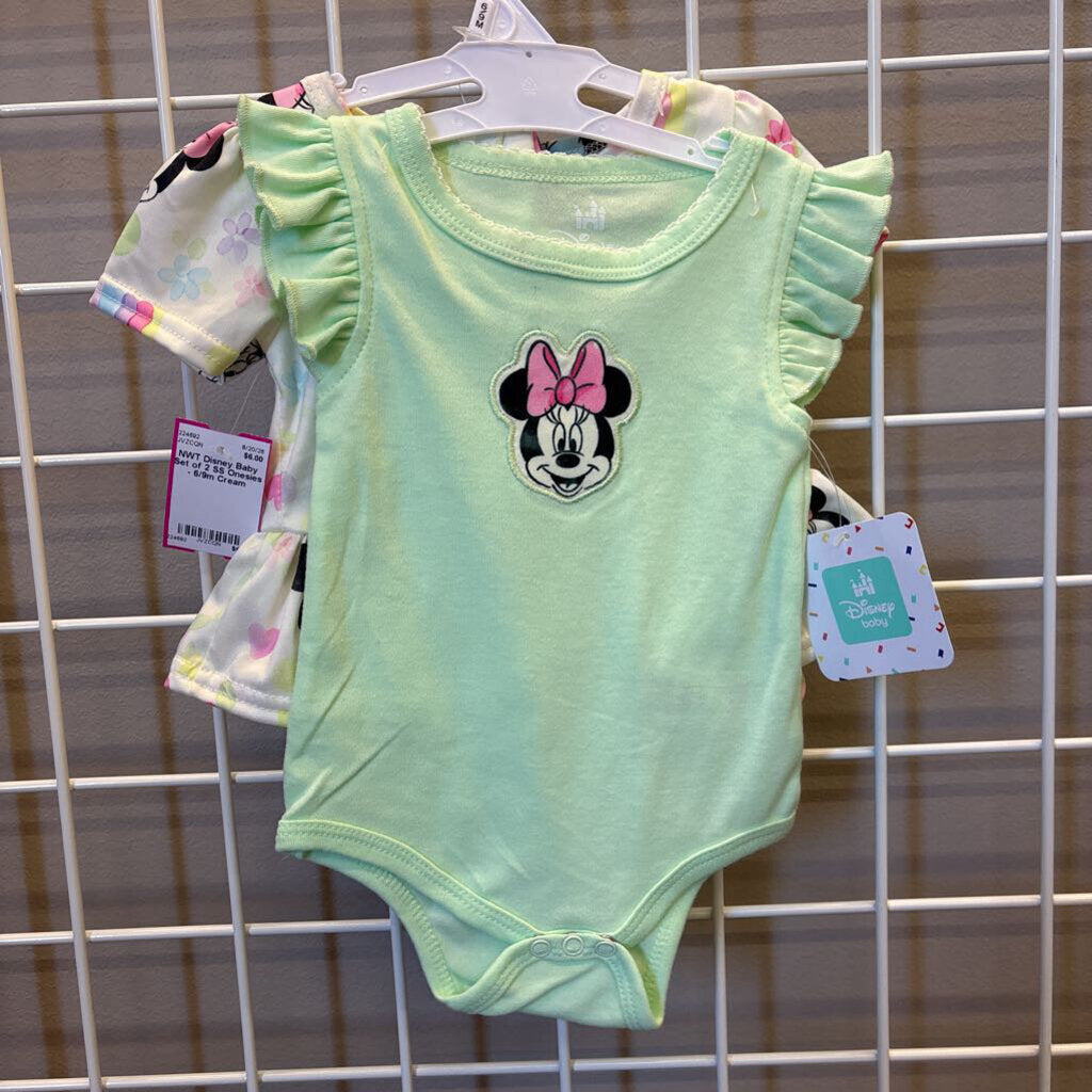 NWT Disney Baby Set of 2 SS Onesies - 6/9m