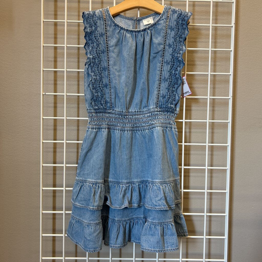 Abercrombie Kids Eyelet Denim SS Dress - 9/10