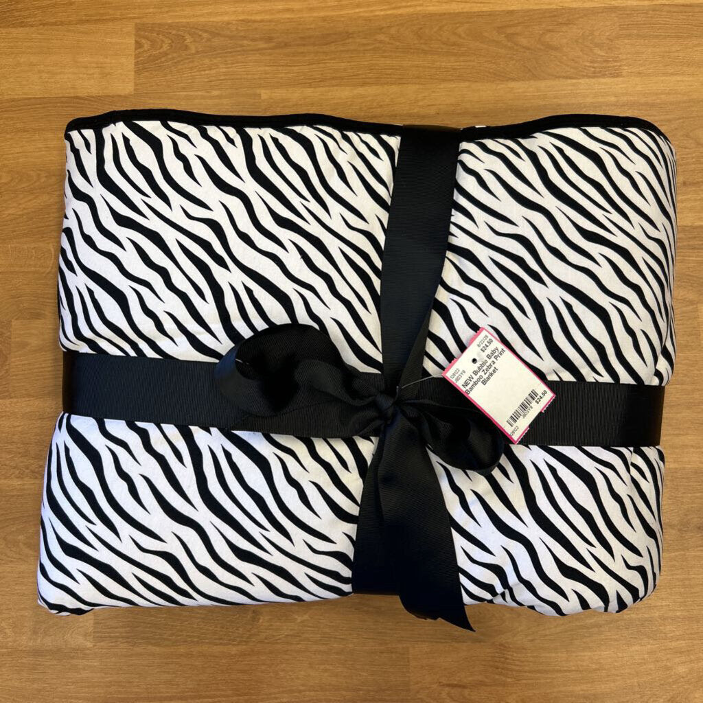 NEW Bubble Baby Bamboo Zebra Print Blanket