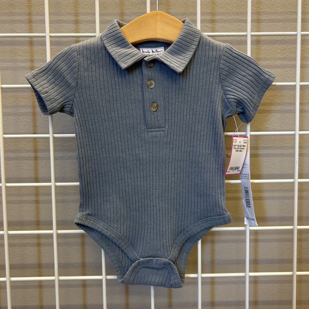 NWT Nicolle Miller Polo SS Onesie - 6/9m