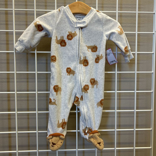 Carter's Fleece Lion Zip Sleeper - 3m