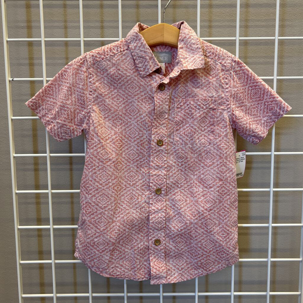 Children's Place Diamond SS Button Up - 5T